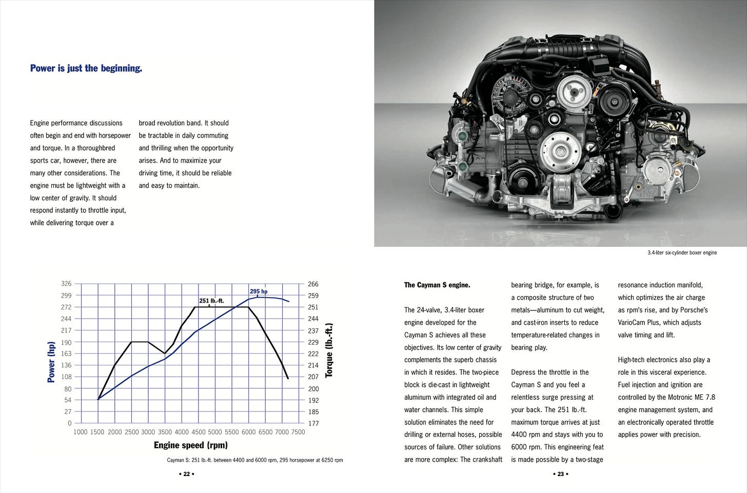Porsche Cayman S 2006 987.1 Brochure engine