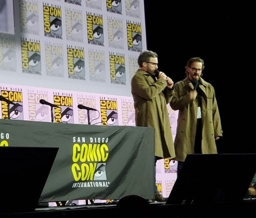 Rob Benedict Richard Speight at SPN Comic Con 2019 panel Rob Benedict Richard Speight at SPN Comic Con 2019 panel