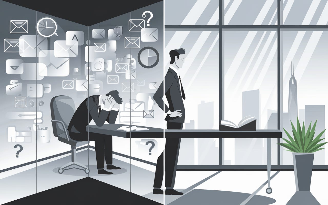 A person in a suit sitting at a desk

AI-generated content may be incorrect.