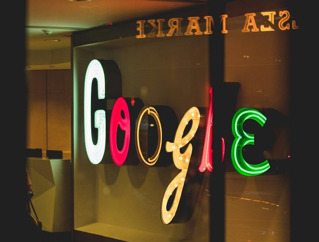Google light signage Google light signage