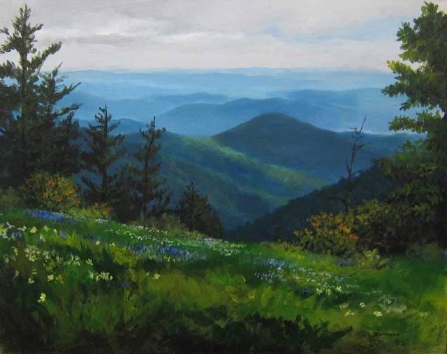 Appalachian Trail Painting #1, Plein Air & Studio – En Plein Air
