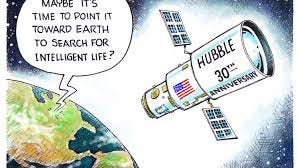 Granlund cartoon: Hubble Telescope 30th anniversary
