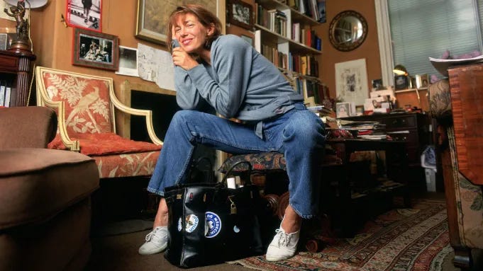 Primeira bolsa Birkin de Jane Birkin é exibida pela primeira vez na França