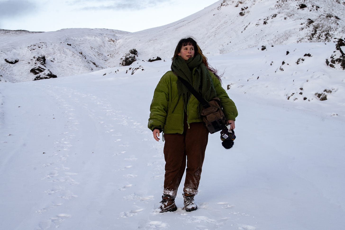 Iceland travel writing journal writer winter van travel journey LDV Convoy female traveller moss Thingvellir wind fear overcoming hot spring off road adventure