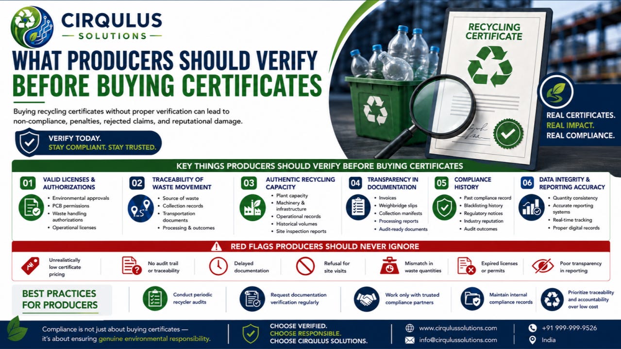 🔍 Before you buy a recycling certificate, verify the source—not just the document.