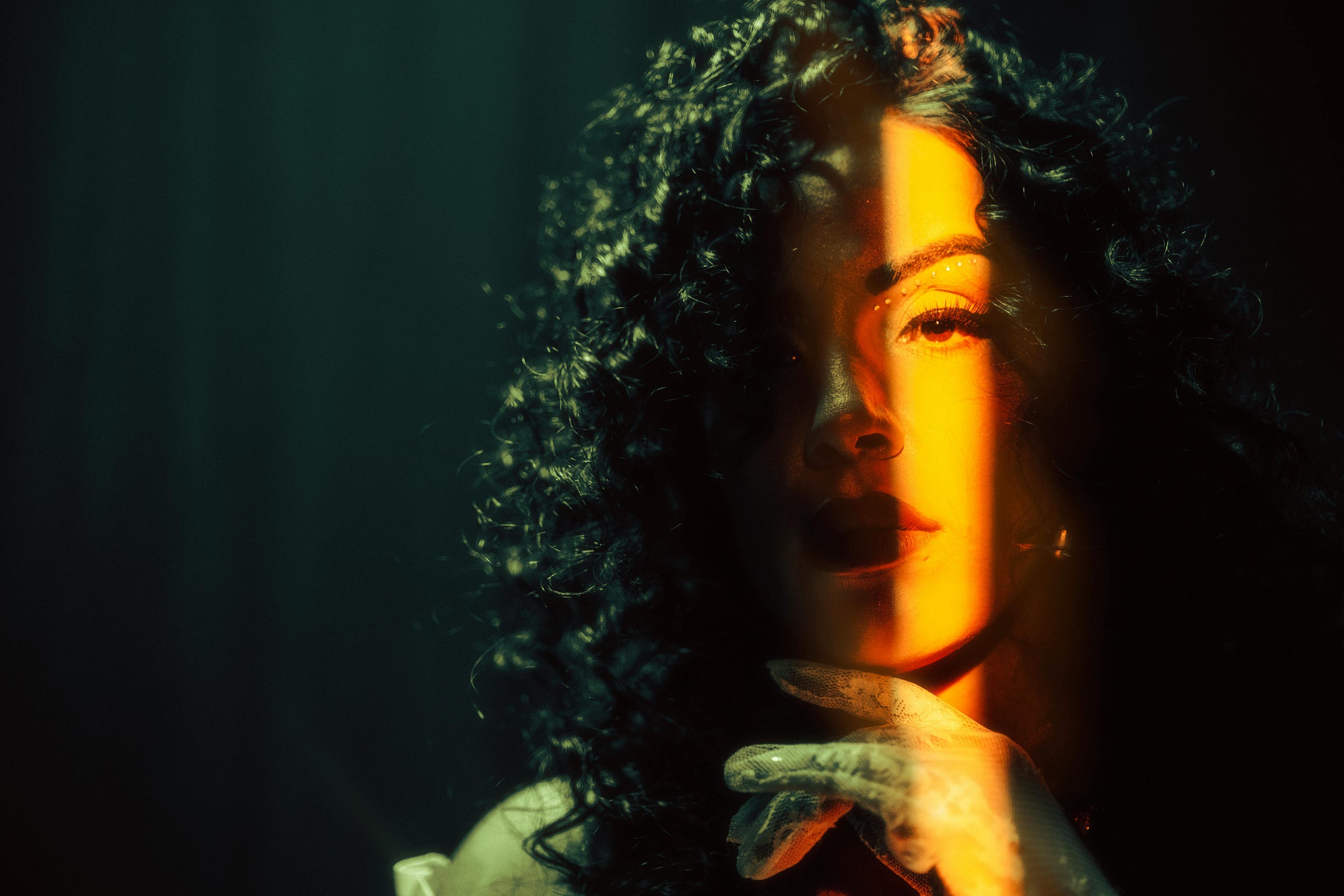 Portrait of a Woman with Sunlight on her Face