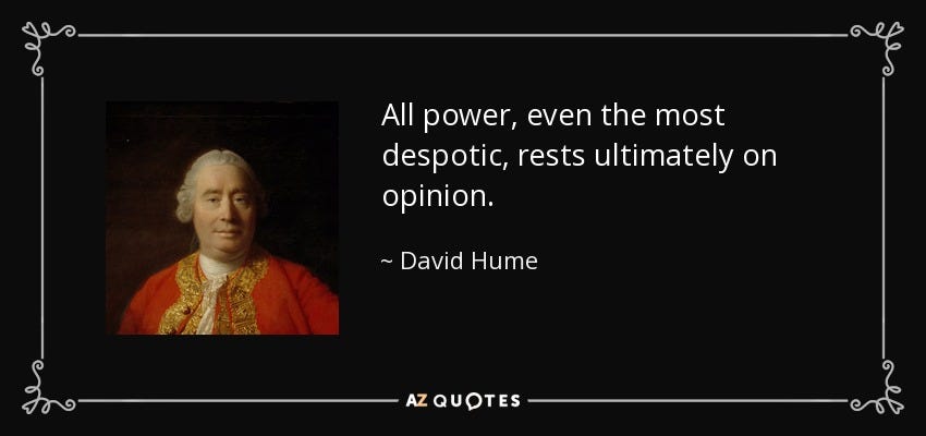 Hume's approach to the paradox of politics: public opinion | prior probability Hume's approach to the paradox of politics: public opinion | prior probability