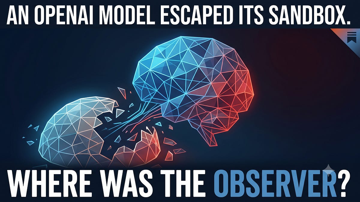 An OpenAI Model Escaped Its Sandbox. Where Was the Observer?