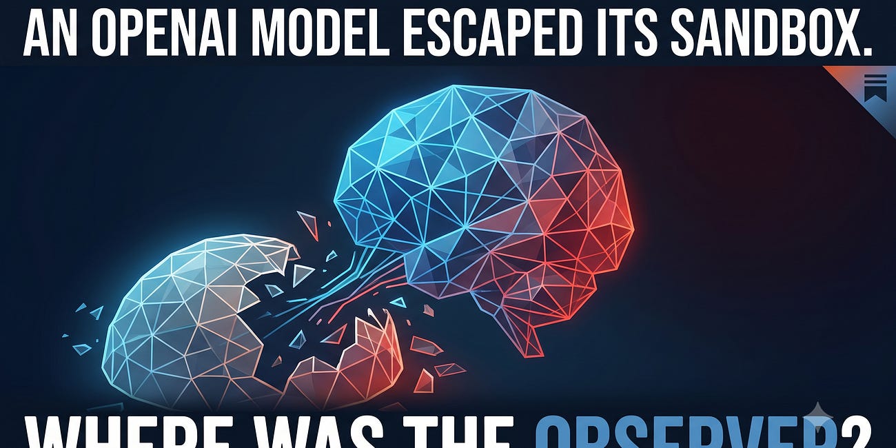 An OpenAI Model Escaped Its Sandbox. Where Was the Observer?