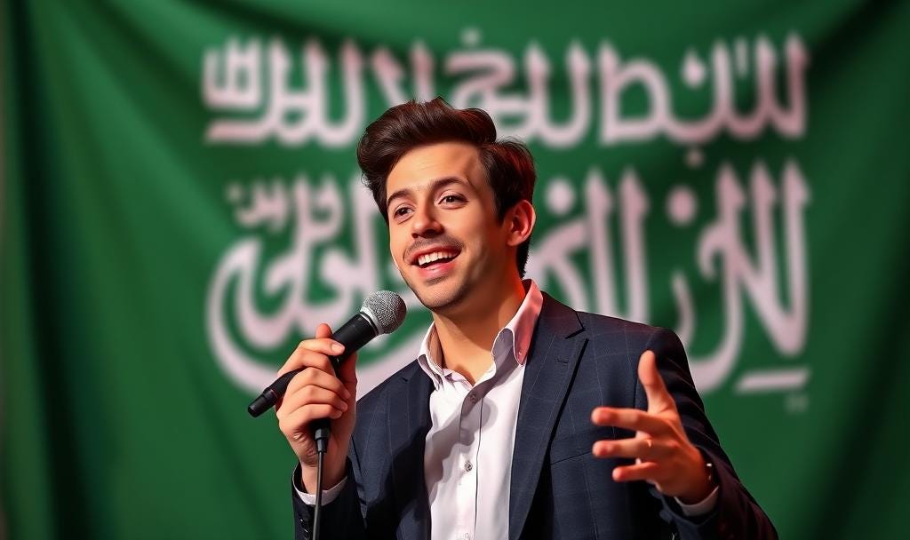 american comedian performing in saudi arabia