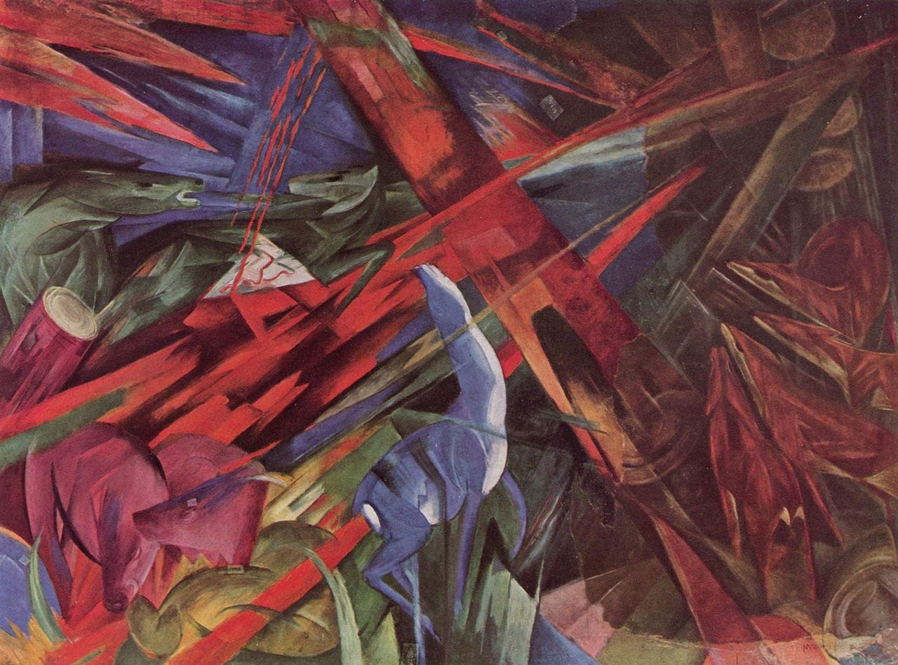 Franz Marc, The Fate of the Animals, 1913 Franz Marc, The Fate of the Animals, 1913