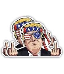 Amazon.com: Trump - Fuck Off Middle Fingers 3"X 3" Middle Fingers 3.25” x  3.25” Vinyl Decal - American Made : Sports & Outdoors