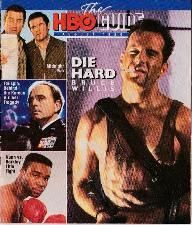 Cover of The HBO Guide from August of 1989.