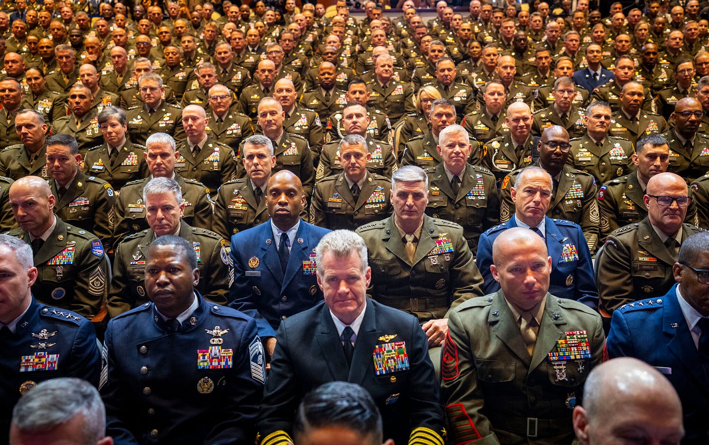 Trump and Hegseth Gather U.S. Senior Military Officers in Virginia