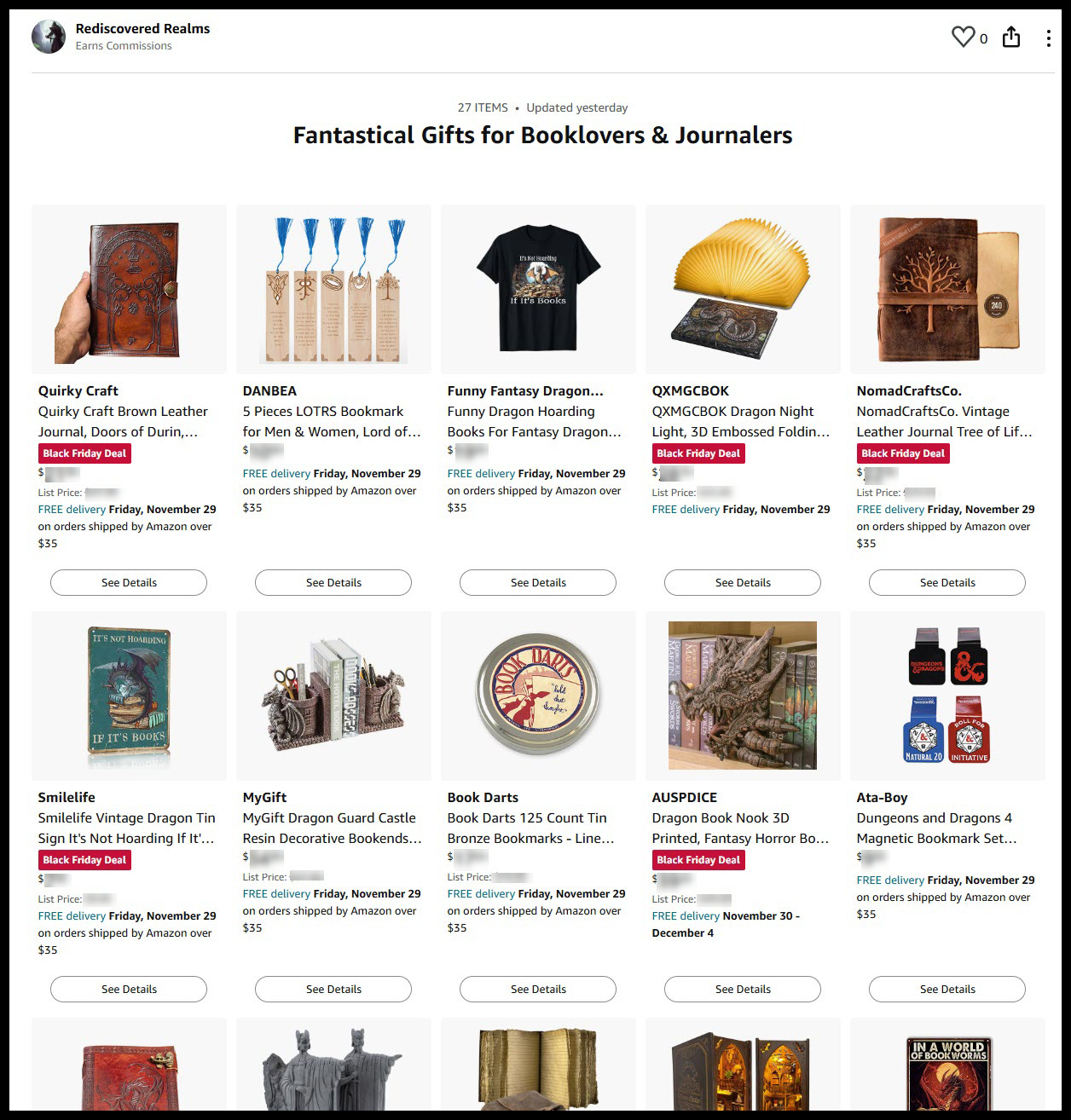 Rediscovered Realms Rediscovered Realms Fantasy Gift Guide 2024