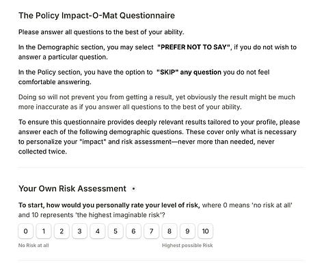 Preview of the Impact-O-Mat Questionnaire