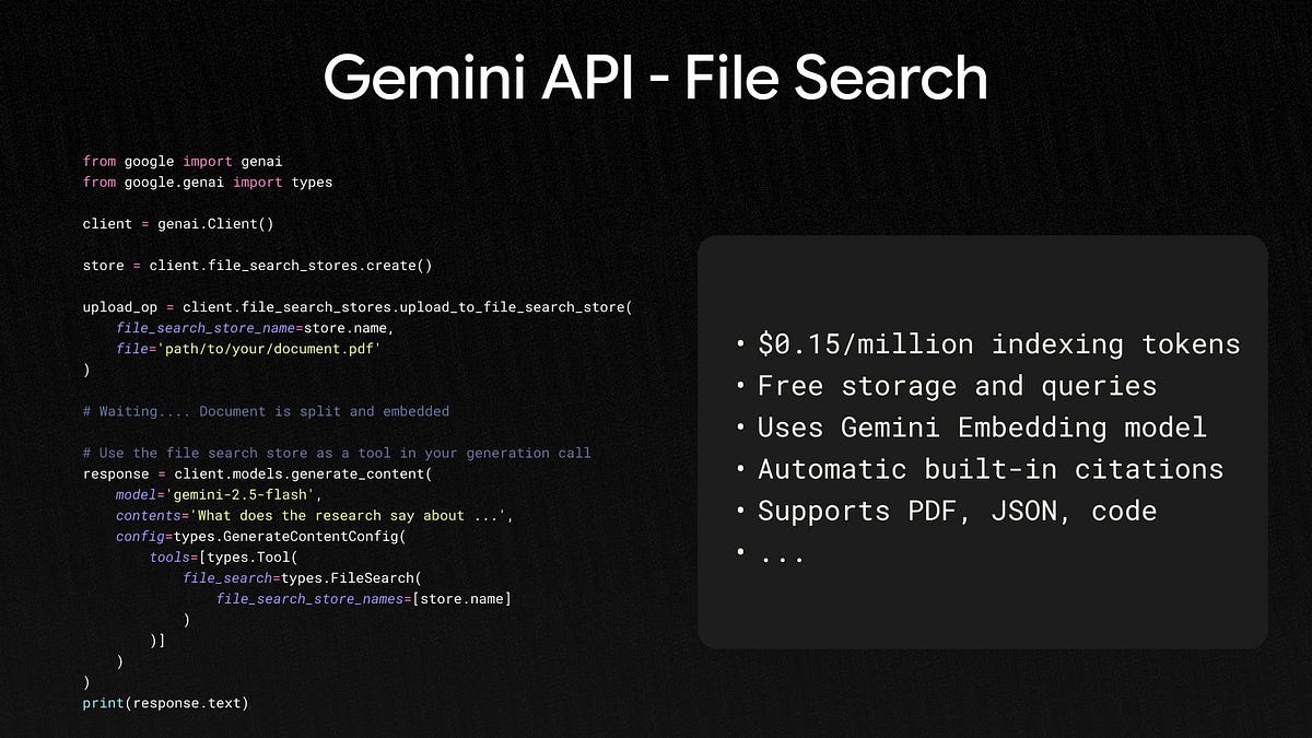 Gemini Using Rag Engine Flow Google Gemini RAG with New File Search Tool: RAG-Grounded AI Gets ...