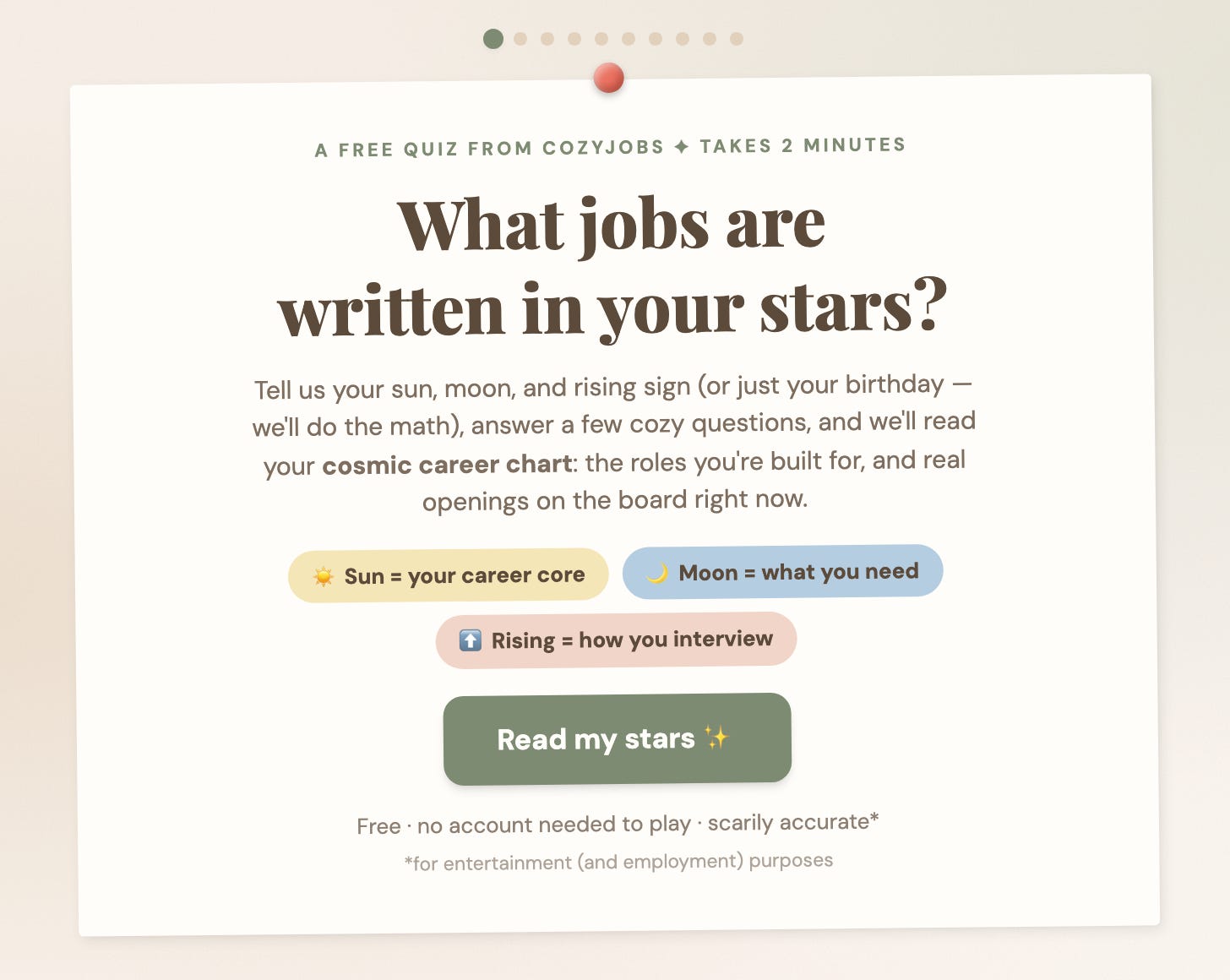 ✍️ What jobs are written in your stars? ✨