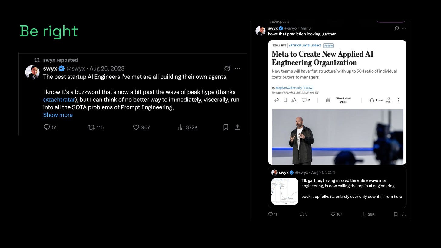 Be right - macro-tweeting and Gartner losing credibility