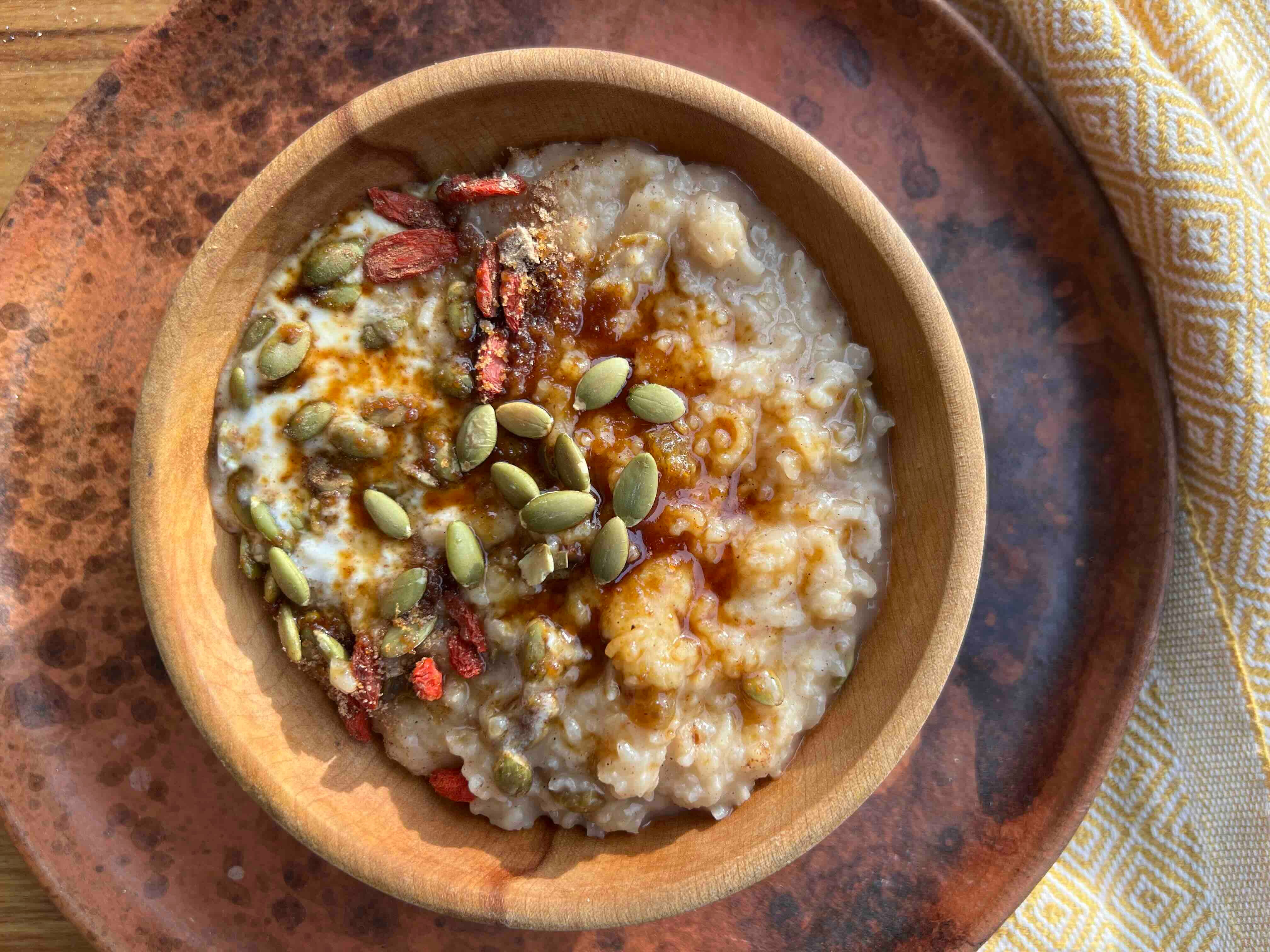 Chai spiced rice porridge (gf) - by Molly McConnell