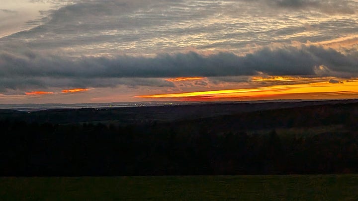 Enjoying some company on the few miles of the South Downs and Sunset around Cocking.