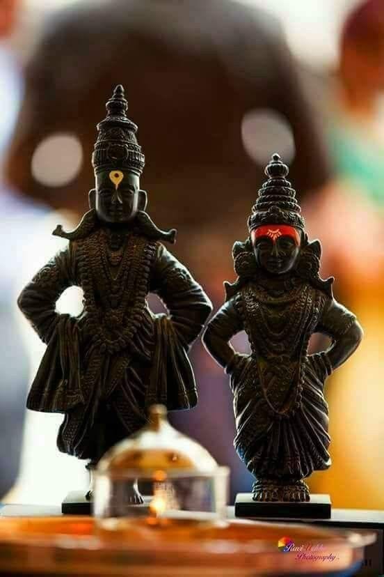 In honor of Devshayani Ashadhi Ekadashi.... Vitthal Rakhumai of Pandharpur.  Vitthal decided to stand on the brick Pundalik gave him until he was done  serving his mother. He is standing there even