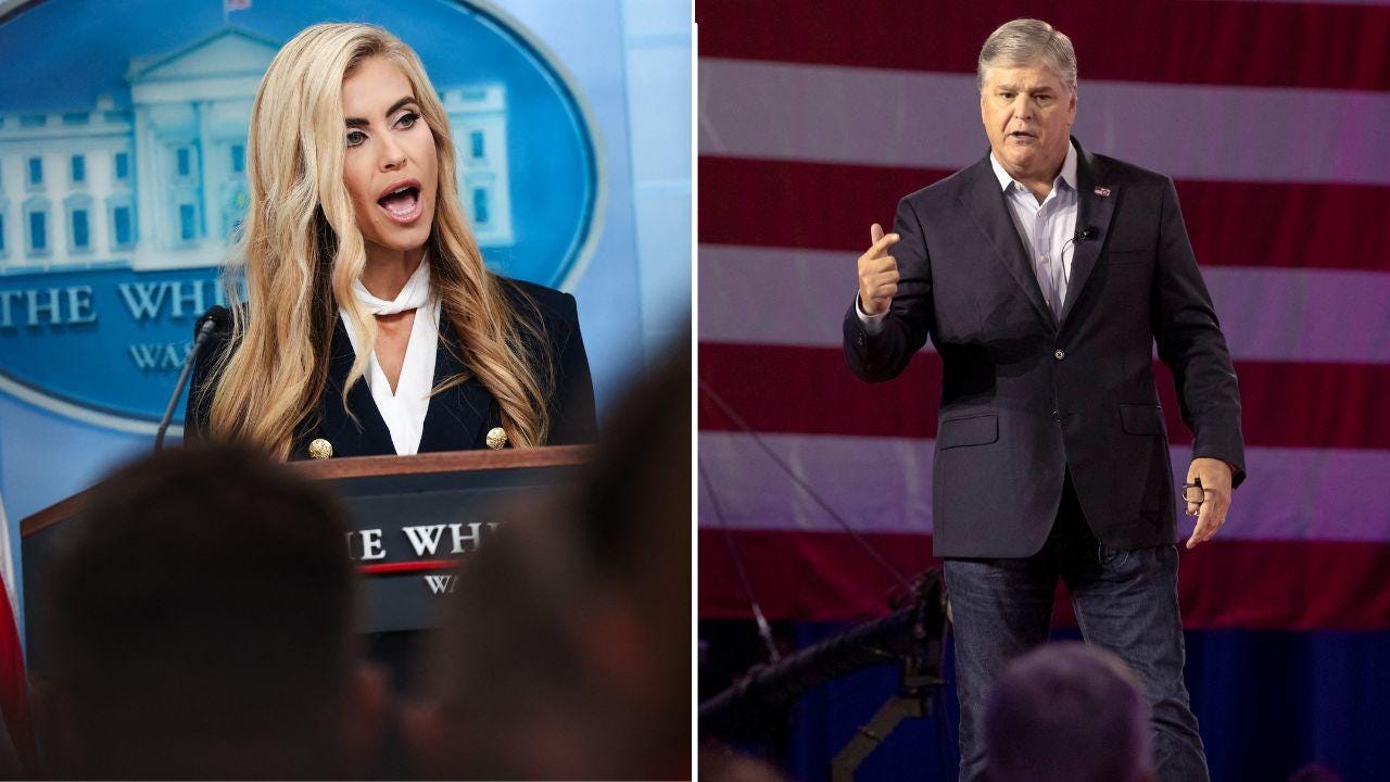 Split image of Katie Zacharia and Sean Hannity Split image of Katie Zacharia and Sean Hannity