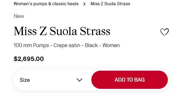$2,600 shoes! Is she insane.
