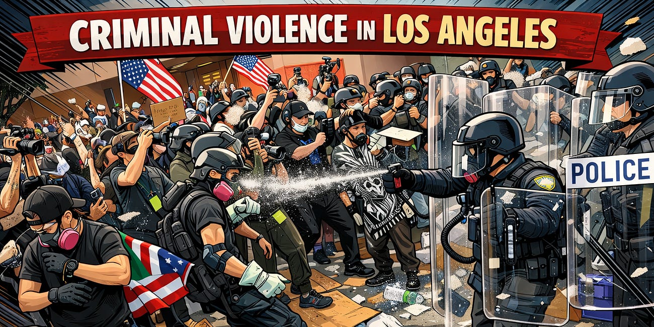 Violent Protests In Los Angeles Are No Longer Free Speech - These Are Criminal Acts -- My Latest in the California Post