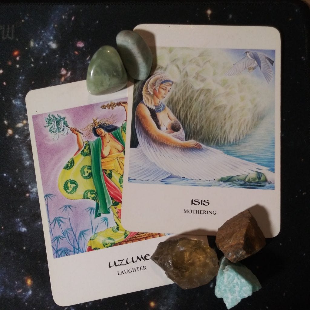 A Message from the Universe ~ Love and Laughter, Multiple Goddess Oracle Cards