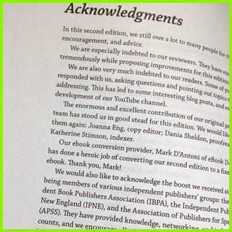 Book front matter example of acknowledgments Book front matter example of acknowledgments