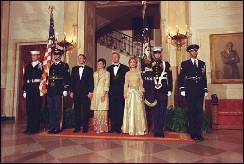 Notable British Visitors: The Clintons with Tony Blair
