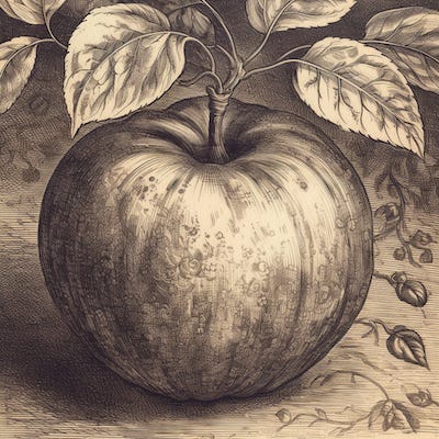 Images of an apple and banana.