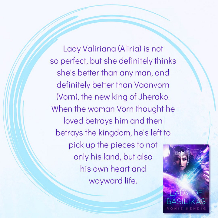 Lady of Basilikas by Ronie Kendig book cover and a review