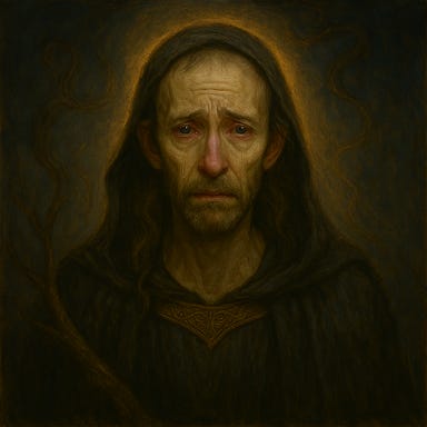 Illusion of Kolyan Indirovich with visual palette resembling Bryan F. O'Byrne