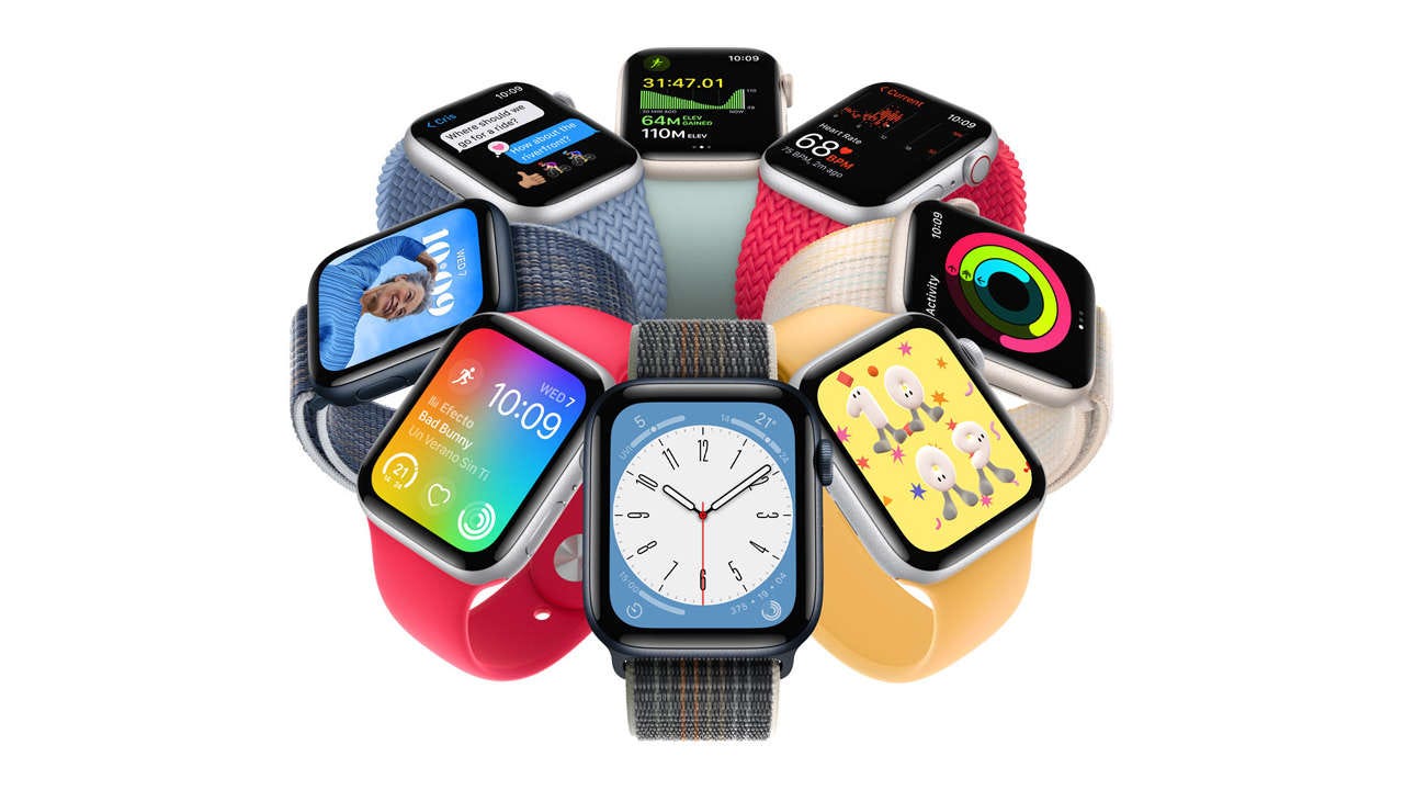 A ring of Apple Watches A ring of Apple Watches