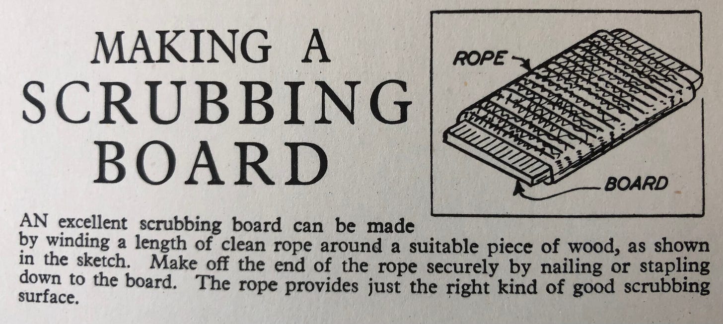Title: Making a scrubbing board