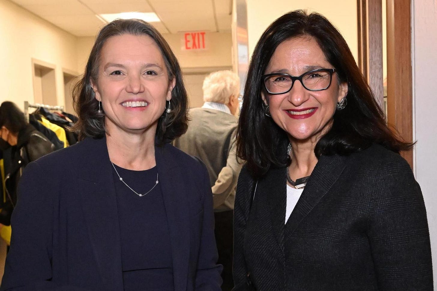 Dean Katrina Armstrong with incoming Columbia president Minouche Shafik Dean Katrina Armstrong with incoming Columbia president Minouche Shafik