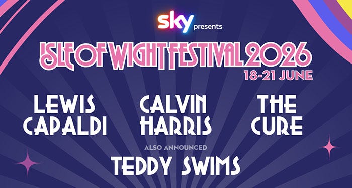 Isle of Wight Festival Announces 2026 headliners - TotalNtertainment