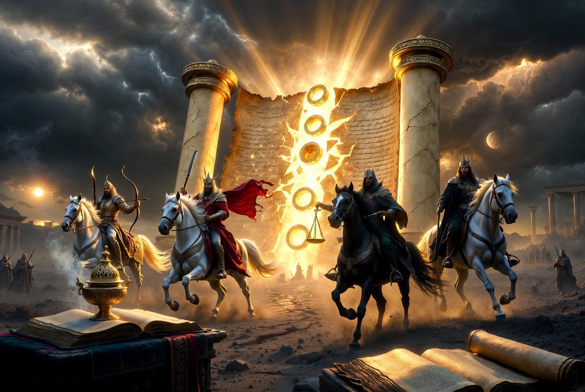 Revelation 6-8: Seven Seals, Four Horsemen & Trumpets Unveiled! Revelation 6-8: Seven Seals, Four Horsemen & Trumpets Unveiled!