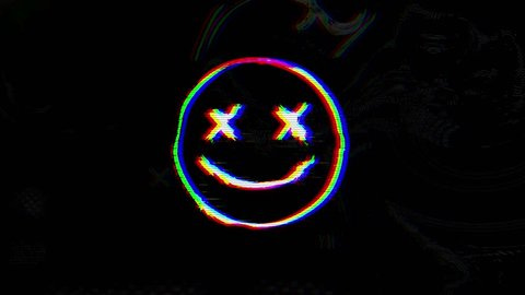 Rotating Smiley Face Symbol Animation Colored
