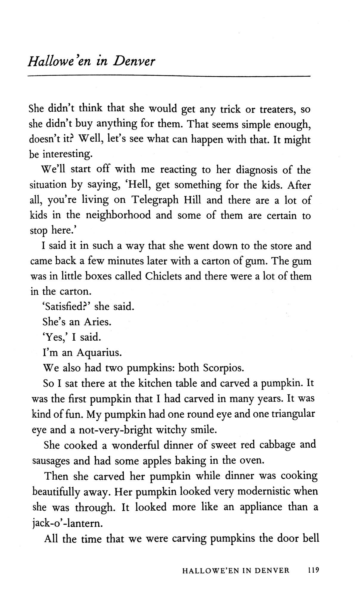 Richard Brautigan Revenge of the Lawn Hallowe'en in Denver