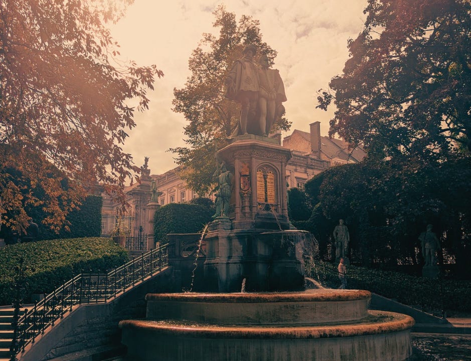 A fountain in the park in Brussels, autumn 2025 from Never Lost Letters by Stuart Found A fountain in the park in Brussels, autumn 2025 from Never Lost Letters by Stuart Found