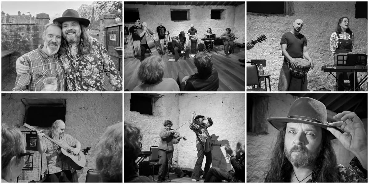 A montage of photos of the night including me with Rob and the band playing. A montage of photos of the night including me with Rob and the band playing.