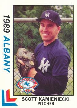 1989 Best Albany Yankees #25 Scott Kamieniecki Front 1989 Best Albany Yankees #25 Scott Kamieniecki Front