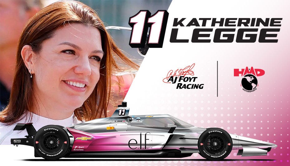 KATHERINE LEGGE, E.L.F. COSMETICS SET FOR INDIANAPOLIS 500 RETURN KATHERINE LEGGE, E.L.F. COSMETICS SET FOR INDIANAPOLIS 500 RETURN