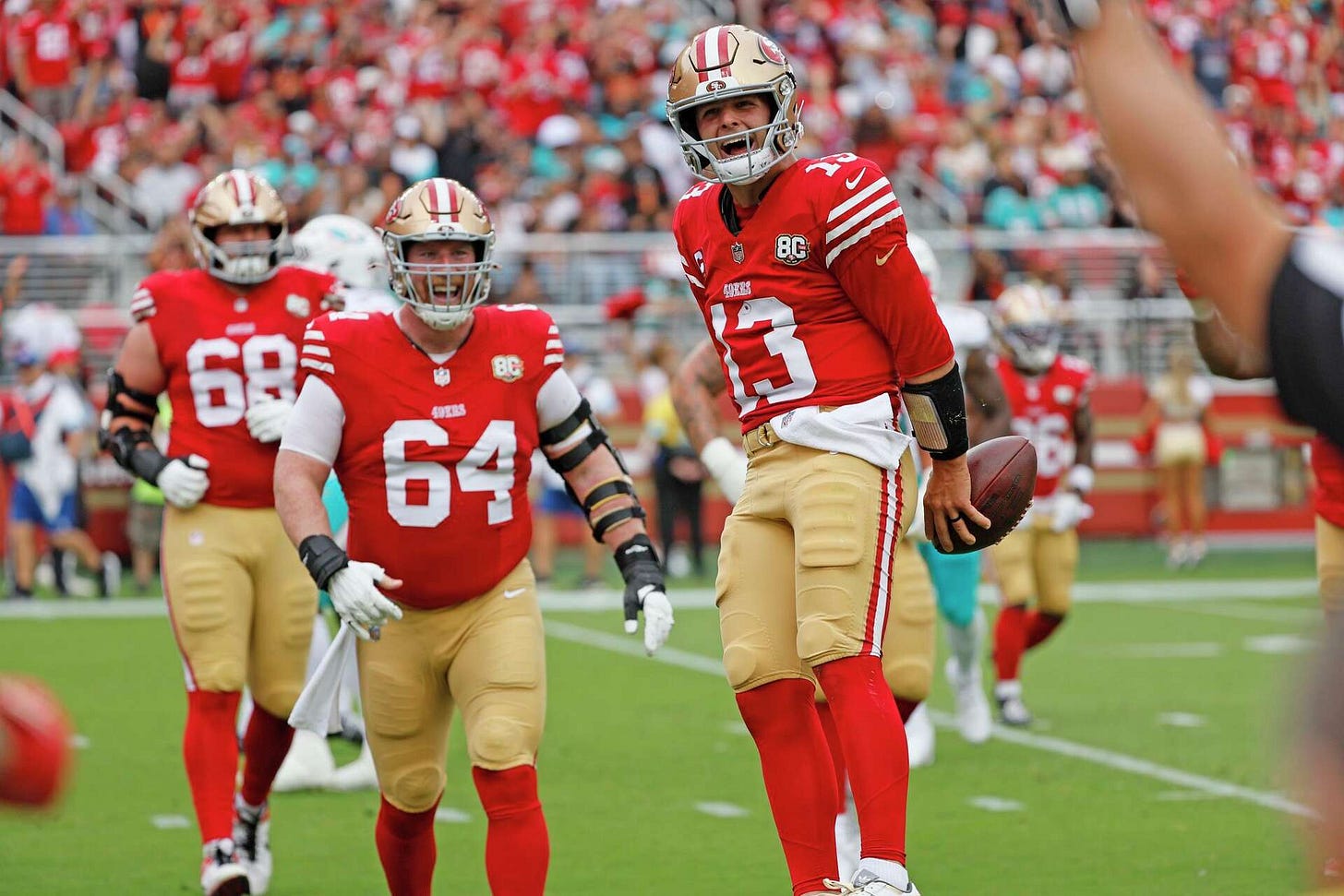 Brock Purdy awes 49ers teammates 'starting to witness Brock's prime' Brock Purdy awes 49ers teammates 'starting to witness Brock's prime'