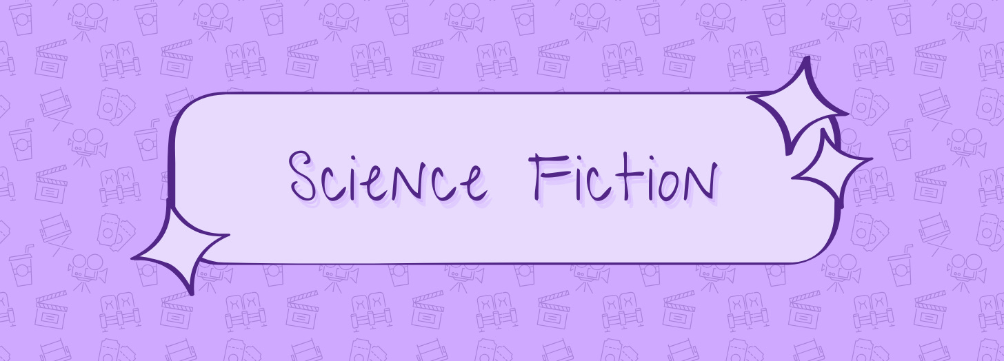 purple graphic that says 'science fiction'