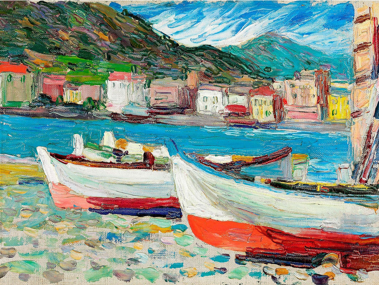 Rapallo, Boats print by Wassily Kandinsky | Posterlounge Rapallo, Boats print by Wassily Kandinsky | Posterlounge