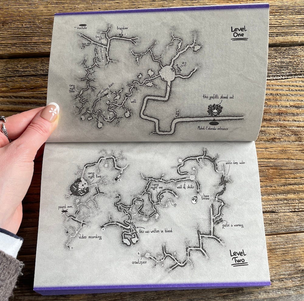 Under the Surface map in the paperback